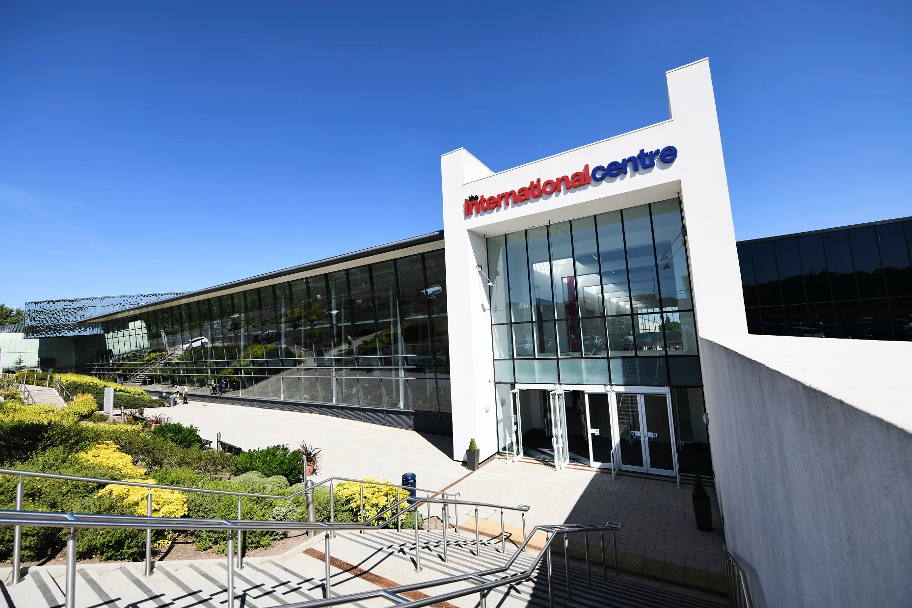 Exterior of The International Centre in Telford, a Howard Evans roofing client